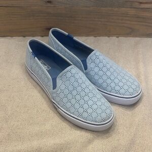 Keds Sky Blue Perforated Slip-On Flats